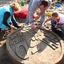 Zandsculpturen maken Scheveningen